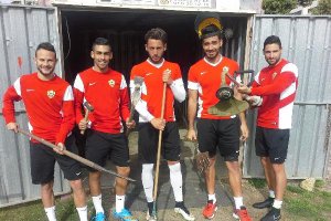 Iván Sánchez, Dani Romera, Adri, Gianfranco y Antonio Puertas.