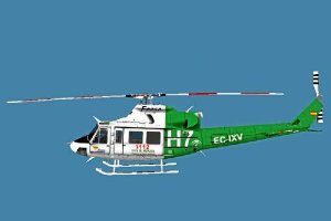 Uno de los helicópteros que ya ha habilitado la Junta en las Brigadas.