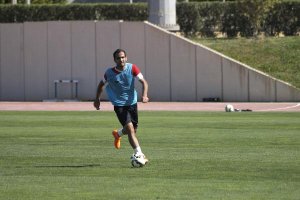 José Verza en el entrenamiento.