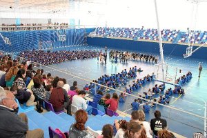 Aspecto del pabellón durante los actos de inauguración del pasado viernes. 