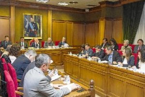 Pleno celebrado ayer en Diputación.