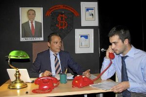 Antonio Hermosa, junto a su compañero de reparto.