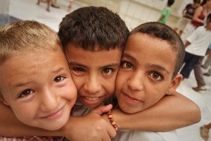 Niños saharauis acogidos en el programa Vacaciones en Paz.