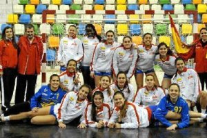 La jugadora roquetera con la Selección Española.
