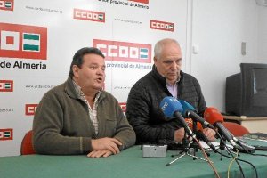Juan Pallarés y Francisco Carbonero ayer en Almería