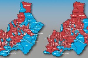 Comparativa de resultados por municipios de la provincia en las elecciones autonómicas