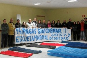 Imagen del último encierro realizado en la Escuela del Mármol.