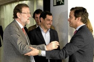 Rajoy y Moreno, esta mañana.
