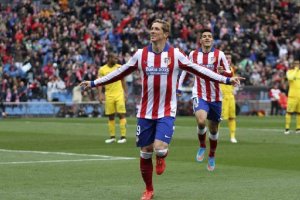 Torres celebra su gol.