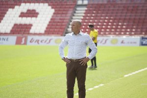 Miguel Rivera, entrenador del Almería B.