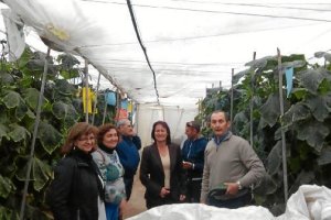 Rosalía Martín en su visita a El Ejido.