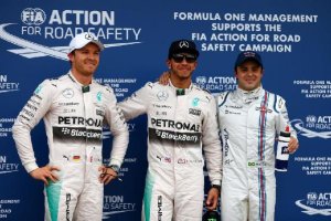 Hamilton, Rosberg y Massa los tres primeros clasificados