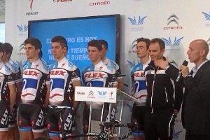 Barbero el día de la presentación del equipo de Contador.