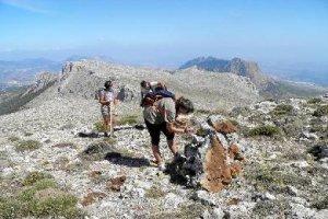 Miembros de la Red de Voluntariado Ambiental de Los Vélez en una de sus acciones. 