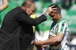 Pepe Mel y Rubén Castro en el Villamarín.
