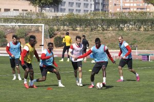 Imagen del entrenamiento de este miércoles.