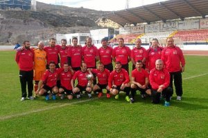 El Cuevas posó en la Ciudad Deportiva de Macael ya como campeón.