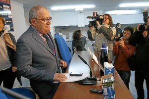 Sabalza en su comparecencia ante los medios.