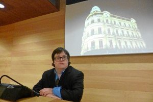 Pablo Pineda, minutos antes de su charla.