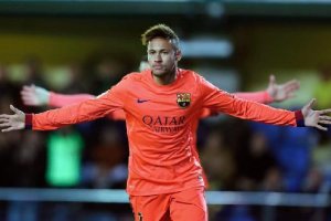 Neymar, celebrando el 0-1.