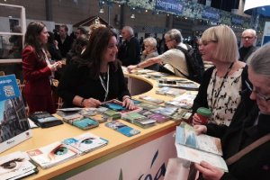 Uno de los  expositores de Costa de Almería en una feria turística.