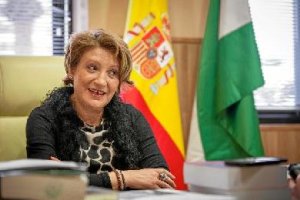 La presidenta de la Audiencia durante la entrevista a La Voz.