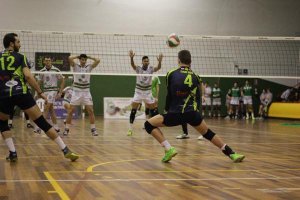 Una jugada del partido.