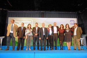 Candidatos del PP en el levante con Amat y Crespo.