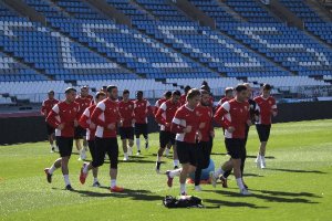 Entrenamiento de este jueves.