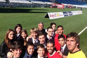 El SEK Alborán, con el equipo rojiblanco.