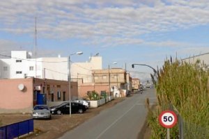 Zona del suceso, en la barriada de Loma Cabrera, Almería
