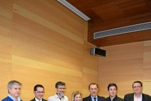 Carlos Maleno, Alberto Cerezuela, José Antonio Santano, Gema Silvent con Diego Gómez y José Luis Sán