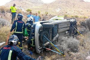 Una de las intervenciones de los bomberos de Almería.