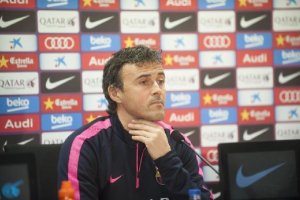 Luis Enrique, en rueda de prensa.