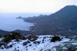 La nieve con el Cabo de Gata de fondo
