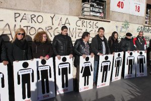 Concentración de los sindicatos ayer en Almería