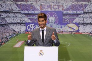 Presentacion de Lucas Silva como nuevo jugador del Real Madrid C.F. 