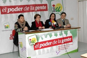 Rueda de prensa de IU realizada ayer