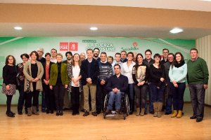 Foto de familia de la lista del PSOE.