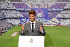 Lucas Silva en su puesta de largo como madridista.