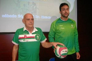 Piero Molducci y Héctor Salerno en la presentación del partido.