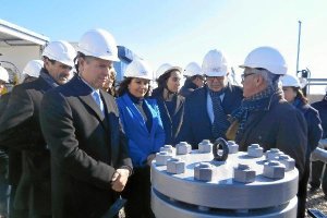 Apertura de la válvula del gasoducto ayer. 