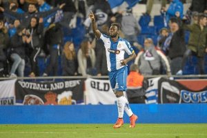 Felipe Caicedo se ha convertido en el arma letal del Espanyol.