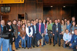 Foto de familia de parte de la delegación ‘popular’ almeriense en la Intermunicipal que se está cele