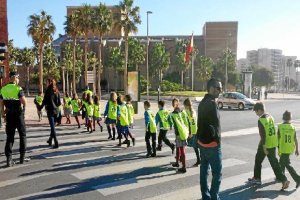 Actividad del programa de caminos escolares. 