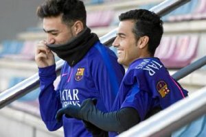 Munir y Pedro muy unidos.