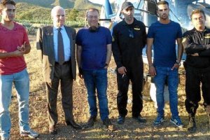 Parte del equipo de la película, en San José. 