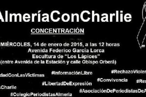 Detalle del cartel de la concentración del mediodía.