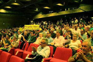 Foto del alcalde de Albox durante el acto de UGT