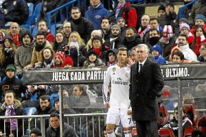 Carlo Ancelotti con Cristiano Ronaldo.